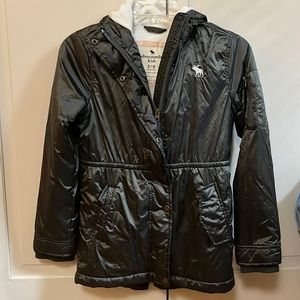 Abercrombie kids dark green rain jacket